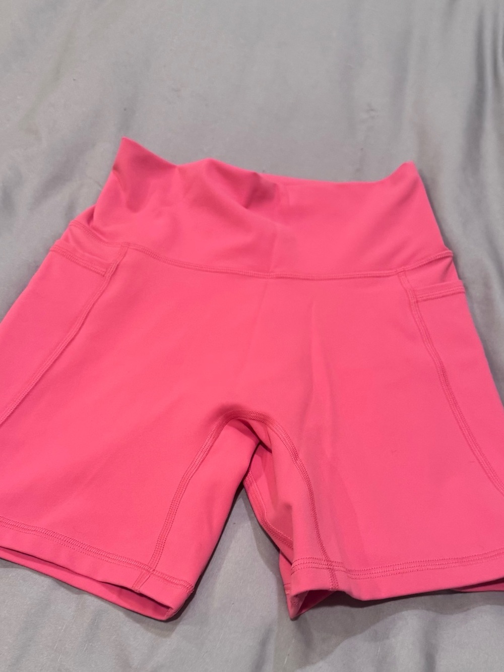 LSKD fusion Women's High-Rise Pink Shorts - Picture 3 of 7